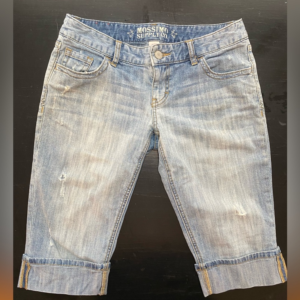 Denim Jeans Shorts Women’s Size 7 Bermuda Low Rise Light Wash Mossimo Vintage